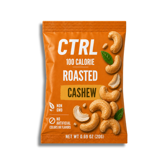 CTRL NUTS Roasted Cashew 100 calorie pouch front packaging